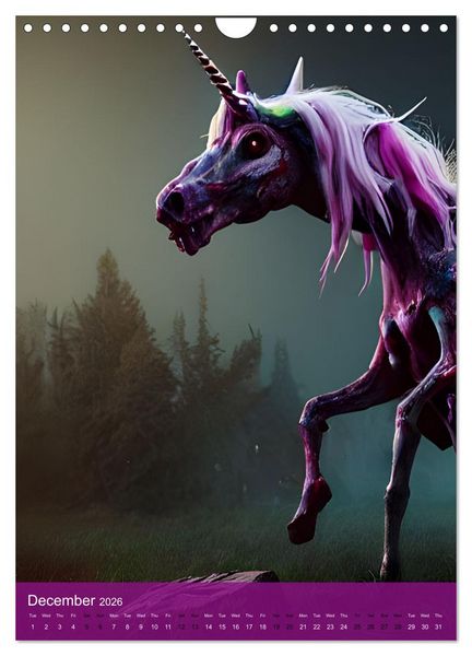 Produktbild: Zombiecorns (Wall Calendar 2026 DIN A4 portrait), CALVENDO 12 Month Wall Calendar