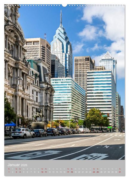 Produktbild: PHILADELPHIA Besondere Augenblicke erleben (Wandkalender 2026 DIN A2 hoch), CALVENDO Monatskalender