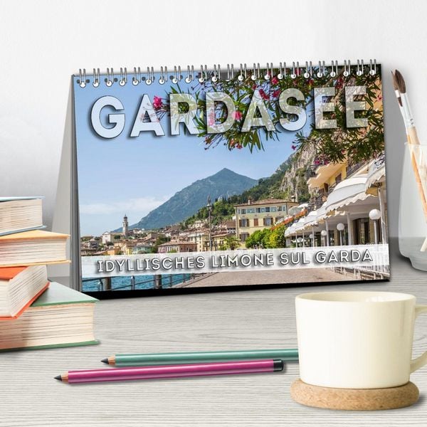 Produktbild: GARDASEE Idyllisches Limone sul Garda (Tischkalender 2026 DIN A5 quer), CALVENDO Monatskalender