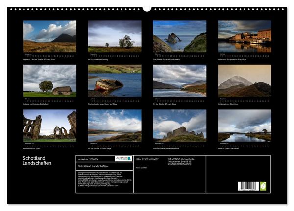 Produktbild: Schottland Landschaften (Wandkalender 2026 DIN A2 quer), CALVENDO Monatskalender