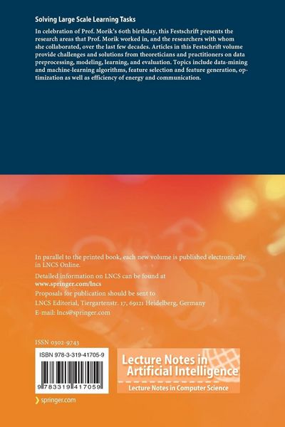 Produktbild: Solving Large Scale Learning Tasks. Challenges and Algorithms