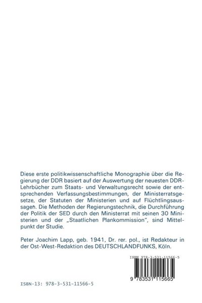 Produktbild: Der Ministerrat der DDR