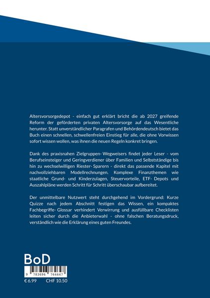Produktbild: Altersvorsorgedepot