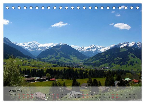 Produktbild: Saanenland. Ein Kalender aus dem Berner Oberland (Tischkalender 2026 DIN A5 quer), CALVENDO Monatskalender
