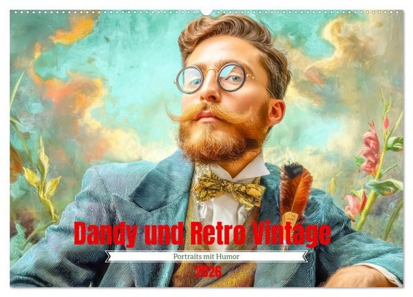 Produktbild: Dandy und Retro Vintage - Portraits mit Humor (Wandkalender 2026 DIN A2 quer), CALVENDO Monatskalender