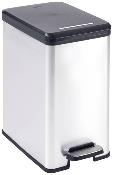 Curver DECO Bin 240639 Mülleimer 25l (B x H x T) 250 x 450 x 420mm Silber, Schwarz 1St.