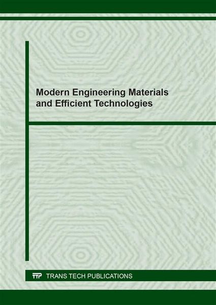 Produktbild: Modern Engineering Materials and Efficient Technologies