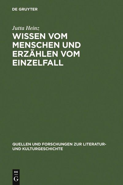 Produktbild: Wissen vom Menschen und Erz&auml;hlen vom Einzelfall
