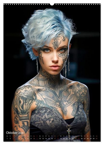 Produktbild: Tattoo Kunst auf der Haut (Wandkalender 2026 DIN A2 hoch), CALVENDO Monatskalender