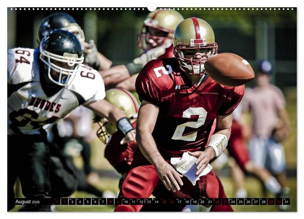 Produktbild: American Football - Athleten (hochwertiger Premium Wandkalender 2026 DIN A2 quer), Kunstdruck in Hochglanz