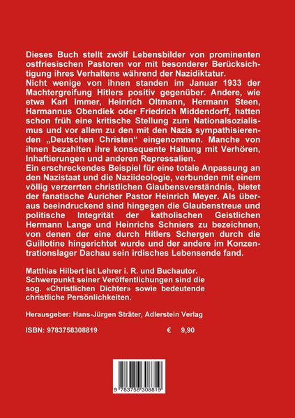 Produktbild: Ostfriesische Pastoren im Dritten Reich