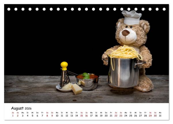 Produktbild: Eddy, der Teddy (Tischkalender 2026 DIN A5 quer), CALVENDO Monatskalender