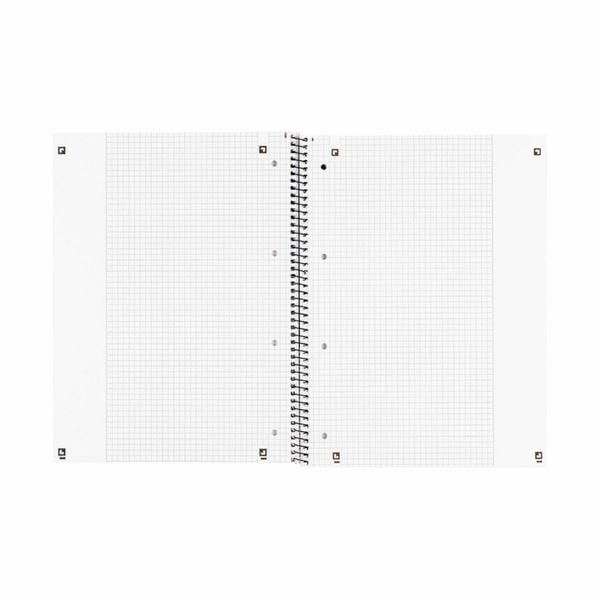 OXFORD Collegeblock A4+ 80 Blatt, kariert mit weißem Rand rechts, 90 g/m², 4fach gelocht