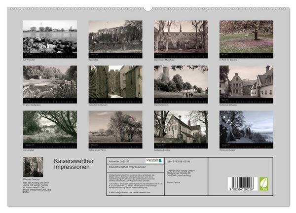 Produktbild: Kaiserswerther Impressionen (hochwertiger Premium Wandkalender 2026 DIN A2 quer), Kunstdruck in Hochglanz