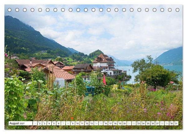 Produktbild: Faszination Berner Oberland - Thuner- und Brienzersee (Tischkalender 2027 DIN A5 quer), CALVENDO Monatskalender