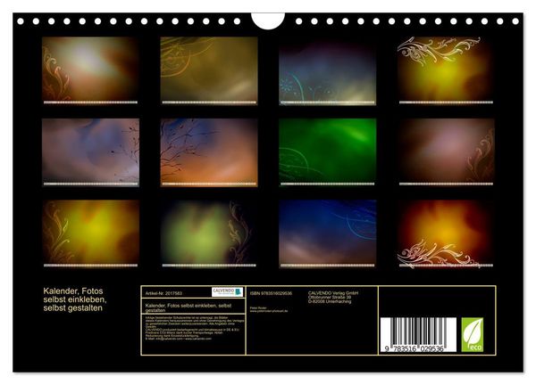 Produktbild: Kalender, Fotos selbst einkleben, selbst gestalten (Wandkalender 2026 DIN A4 quer), CALVENDO Monatskalender