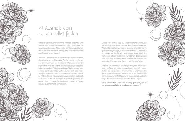 Produktbild: Inspiration Tarot – 50 mystische Motive zum Ausmalen für mehr Durchblick im Alltag