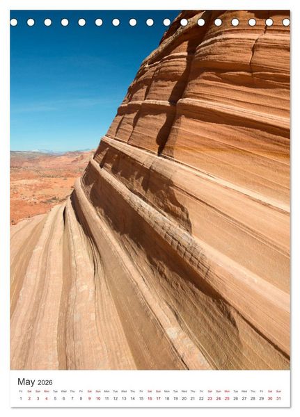 Produktbild: Paria Canyon The Wave (Desk Calendar 2026 DIN A5 portrait), CALVENDO 12 Month DeskCalendar