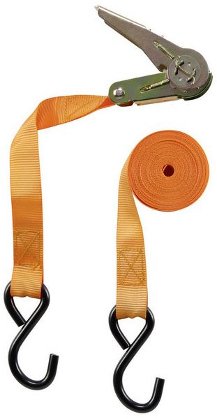 Produktbild: TOOLCRAFT Zweiteiliger Spanngurt Zugkraft LC Niederzurren (einzeln/direkt)=250 daN (L x B) 5 m x 25 mm Ratsche