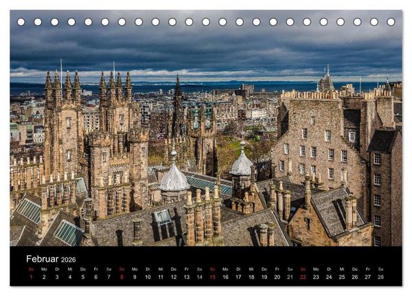Produktbild: EDINBURGH. Blick. Licht. Wetter. (Tischkalender 2026 DIN A5 quer), CALVENDO Monatskalender