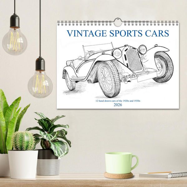 Produktbild: Vintage Sports Cars (Wandkalender 2026 DIN A4 quer), CALVENDO Monatskalender