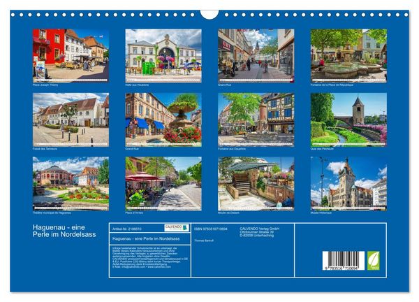 Produktbild: Haguenau - eine Perle im Nordelsass (Wandkalender 2026 DIN A3 quer), CALVENDO Monatskalender