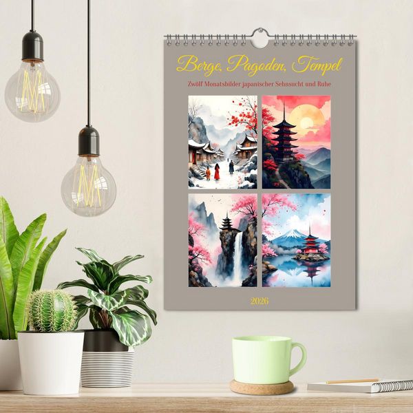 Produktbild: Berge, Pagoden, Tempel (Wandkalender 2026 DIN A4 hoch), CALVENDO Monatskalender