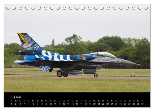 Produktbild: Milit&auml;rflugzeuge 2026 (Tischkalender 2026 DIN A5 quer), CALVENDO Monatskalender