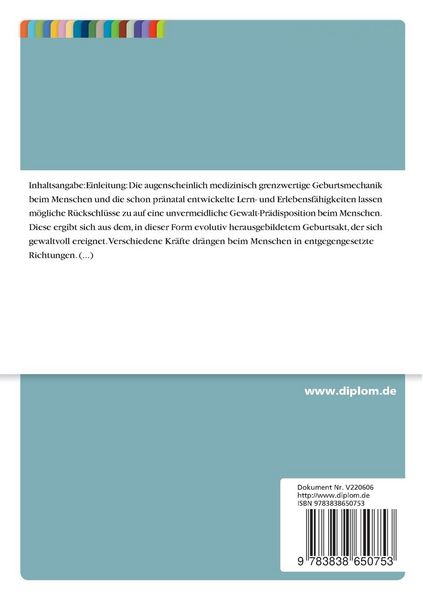 Produktbild: Pr&auml;natale Psychologie und Gewalt
