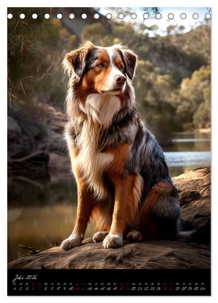 Produktbild: Australian Shepherd (Tischkalender 2026 DIN A5 hoch), CALVENDO Monatskalender