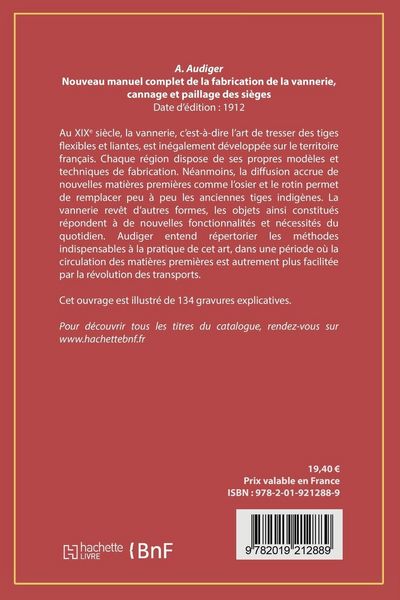 Produktbild: Nouveau manuel complet de la fabrication de la vannerie, cannage et paillage des si&egrave;ges