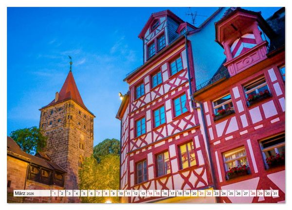 Produktbild: N&uuml;rnberg - Am Tag und in der Nacht (Wandkalender 2026 DIN A4 quer), CALVENDO Monatskalender