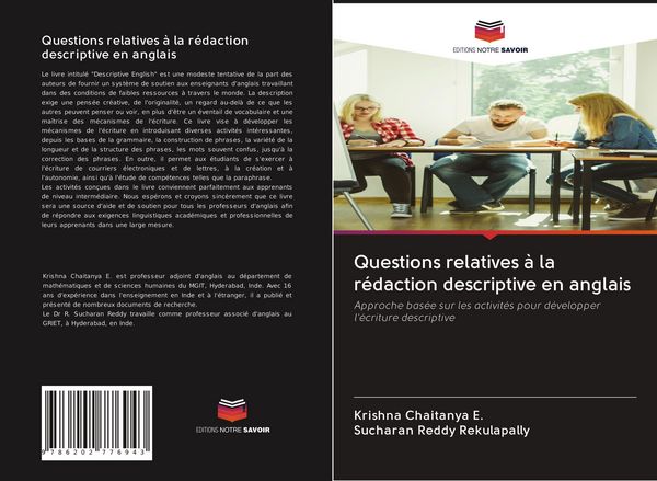 Produktbild: Questions relatives &agrave; la r&eacute;daction descriptive en anglais