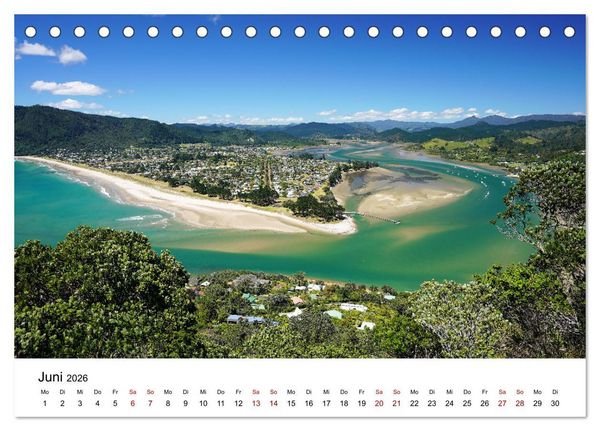 Produktbild: Neuseeland - Regionen Waikato und Bay of Plenty (Tischkalender 2026 DIN A5 quer), CALVENDO Monatskalender
