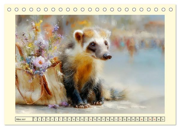Produktbild: Nasenb&auml;ren. Neugierig zwischen &Auml;sten und Strand (Tischkalender 2027 DIN A5 quer), CALVENDO Monatskalender