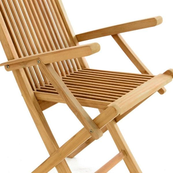 Produktbild: 2er Gartenstuhl Hochlehner Klappstuhl Holz Teak