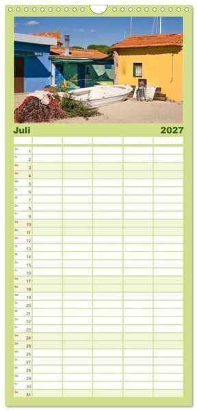 Produktbild: Familienplaner 2027 - Toskana. Livorno - Volterra - Piombino mit 5 Spalten (Wandkalender, 21 x 45 cm) CALVENDO