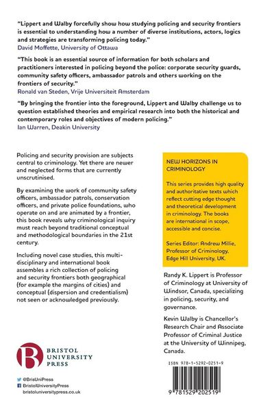Produktbild: A Criminology of Policing and Security Frontiers