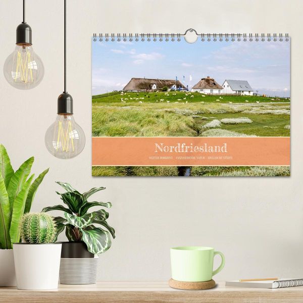 Produktbild: Nordfriesland - weiter Horizont, faszinierende Natur, idyllische St&auml;dte (Wandkalender 2026 DIN A4 quer), CALVENDO Monatskalender