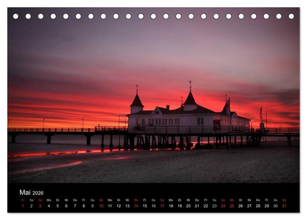 Produktbild: Usedom 2026 Rendezvous zwischen Ahlbeck und Heringsdorf (Tischkalender 2026 DIN A5 quer), CALVENDO Monatskalender