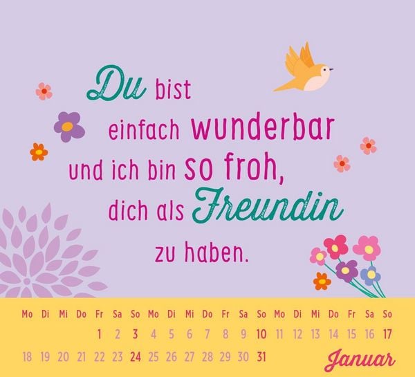 Produktbild: Mini-Kalender 2027: F&uuml;r eine tolle Freundin wie dich