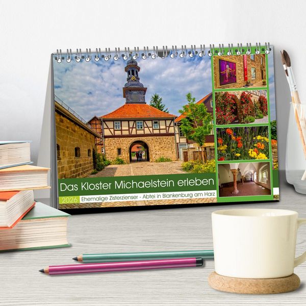 Produktbild: Das Kloster Michaelstein erleben &ndash; Ehemalige Zisterzienser &ndash; Abtei in Blankenburg am Harz (Tischkalender 2026 DIN A5 quer), CALVENDO Monatskalender