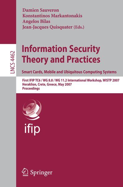 Produktbild: Information Security Theory and Practices. Smart Cards, Mobile and Ubiquitous Computing Systems
