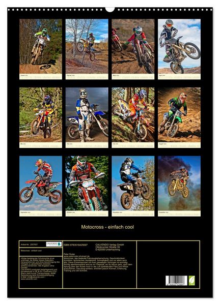 Produktbild: Motocross - einfach cool (Wandkalender 2026 DIN A2 hoch), CALVENDO Monatskalender