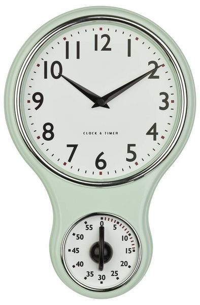 Produktbild: TFA Dostmann 60.3073.20 Quarz, Mechanisch Wanduhr 19.6mm x 5.8mm x 30mm Mint, Gr&uuml;n