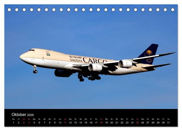 Produktbild: Internationale Frachtflugzeuge (Tischkalender 2026 DIN A5 quer), CALVENDO Monatskalender