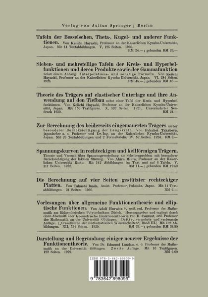 Produktbild: F&uuml;nfstellige Funktionentafeln