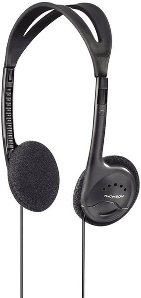 Thomson HED1115BK On Ear Kopfhörer kabelgebunden Schwarz Leichtbügel