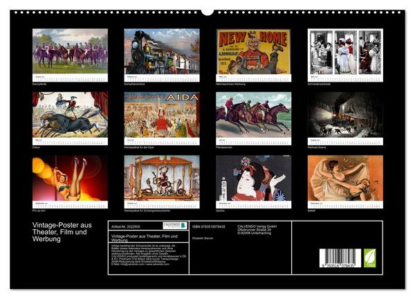 Produktbild: Vintage-Poster aus Theater, Film und Werbung (hochwertiger Premium Wandkalender 2026 DIN A2 quer), Kunstdruck in Hochglanz