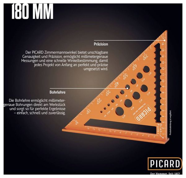Produktbild: Picard 0071520-180 Zimmermannswinkel 90&deg;